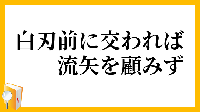 白刃前に交われば流矢を顧みず