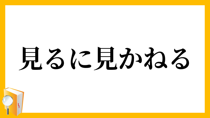 見るに見かねる