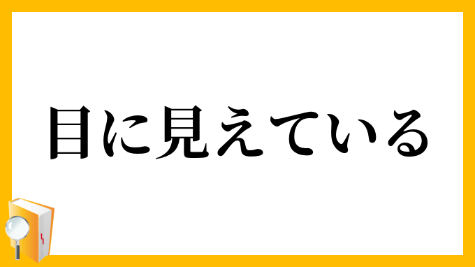 目に見えている