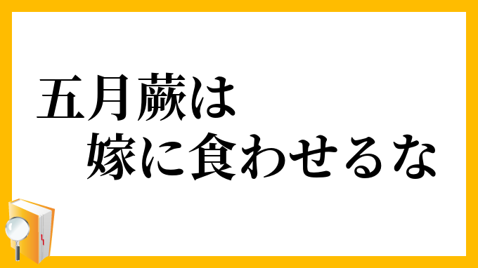 五月蕨は嫁に食わせるな