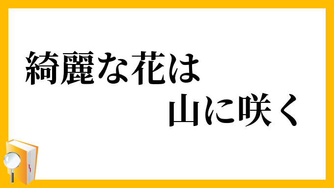 綺麗な花は山に咲く