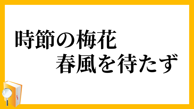 時節の梅花春風を待たず