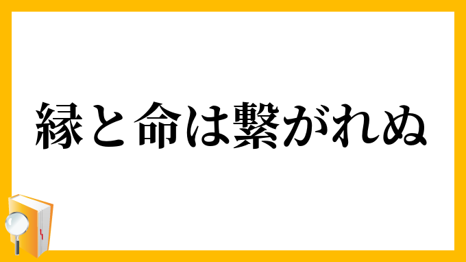 縁と命は繋がれぬ