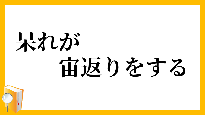 呆れが宙返りをする