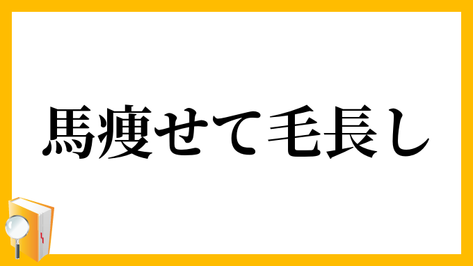 馬痩せて毛長し