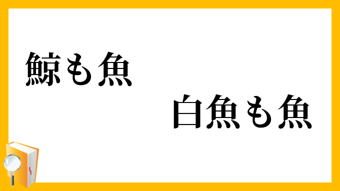 鯨も魚、白魚も魚