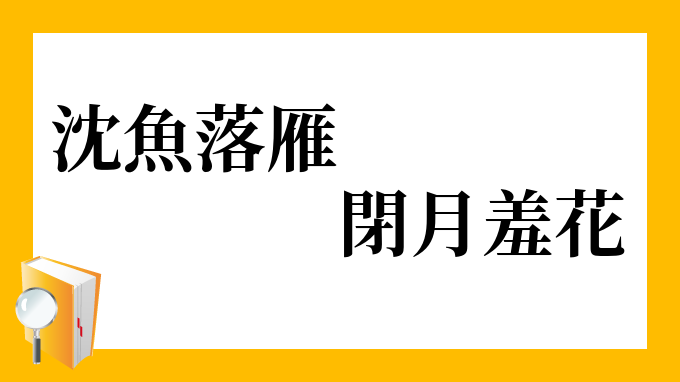 沈魚落雁 閉月羞花 ちんぎょらくがん へいげつしゅうか の意味