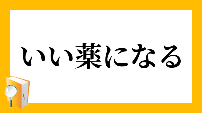 いい薬になる いいくすりになる の意味