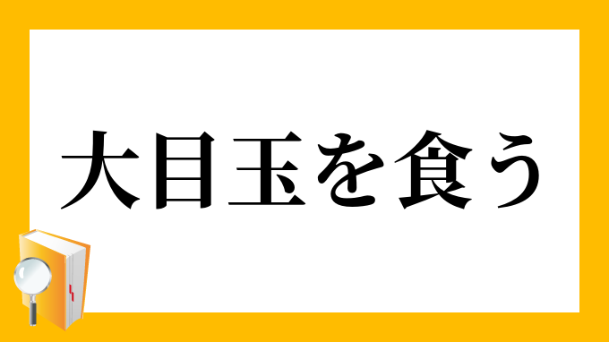 大目玉を食う おおめだまをくう の意味