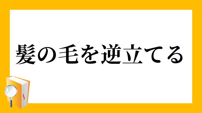 髪の毛を逆立てる かみのけをさかだてる の意味